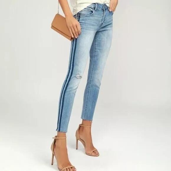 Pistola Women's Audrey Striped Skinny Jeans in Monaco Style # P6730JFK-MNC Sz 30 - Picture 2 of 10